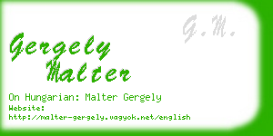 gergely malter business card